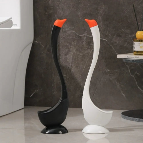 Cute Toilet Brush with Long Handle Swan Shape Toilet Holders Bathroom Accessories Plastic Toilet Plunger Household Cleaning Tool