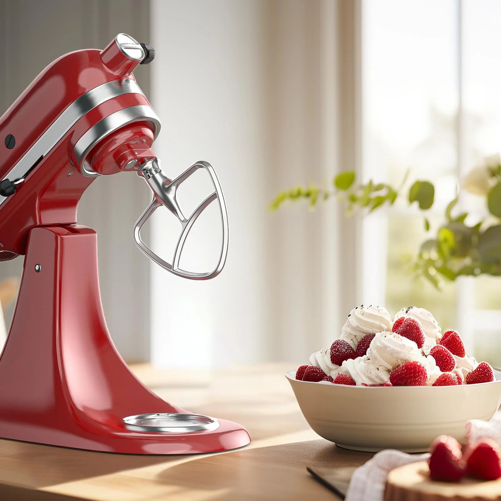 GVODE Stainless Steel Flat Beater for KitchenAid Mixer Paddle Attachment for Tilt Head Stand Mixer Fits 4.5 QT Mixing Bowl