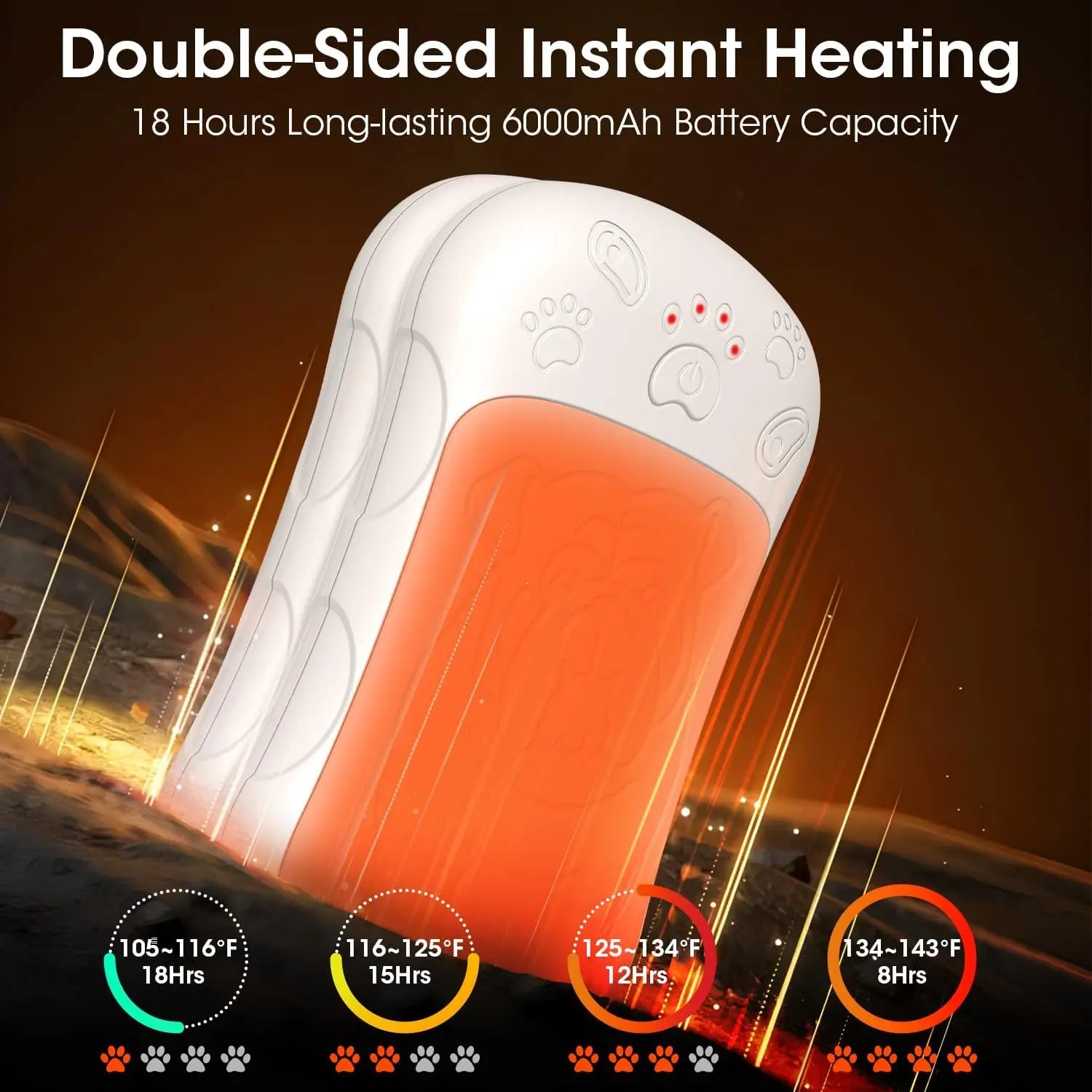Rechargeable Magnetic Hand Warmers 2 Pack, 18Hrs Heating, Portable USB Heater for Camping Travel Gifts